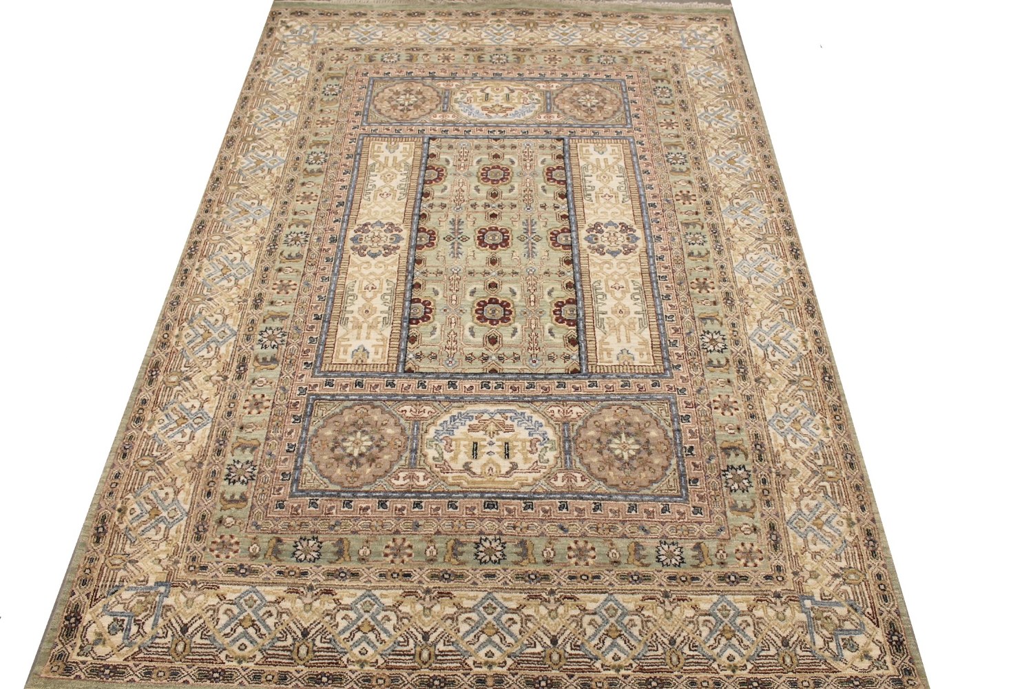 5x7/8 Traditional Hand Knotted Wool Area Rug - MR029152