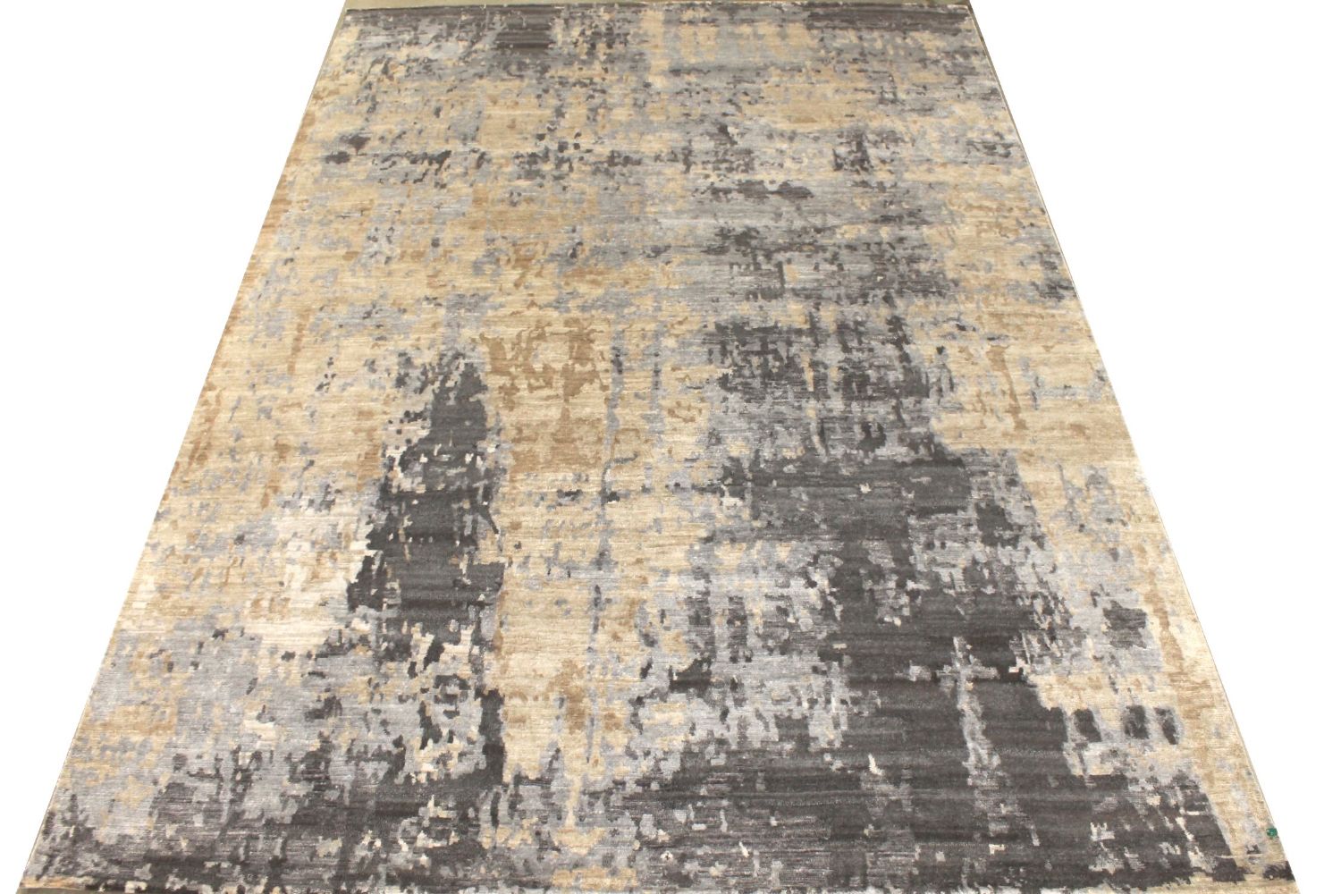 9x12 Modern Hand Knotted Wool & Viscose Area Rug - MR029181