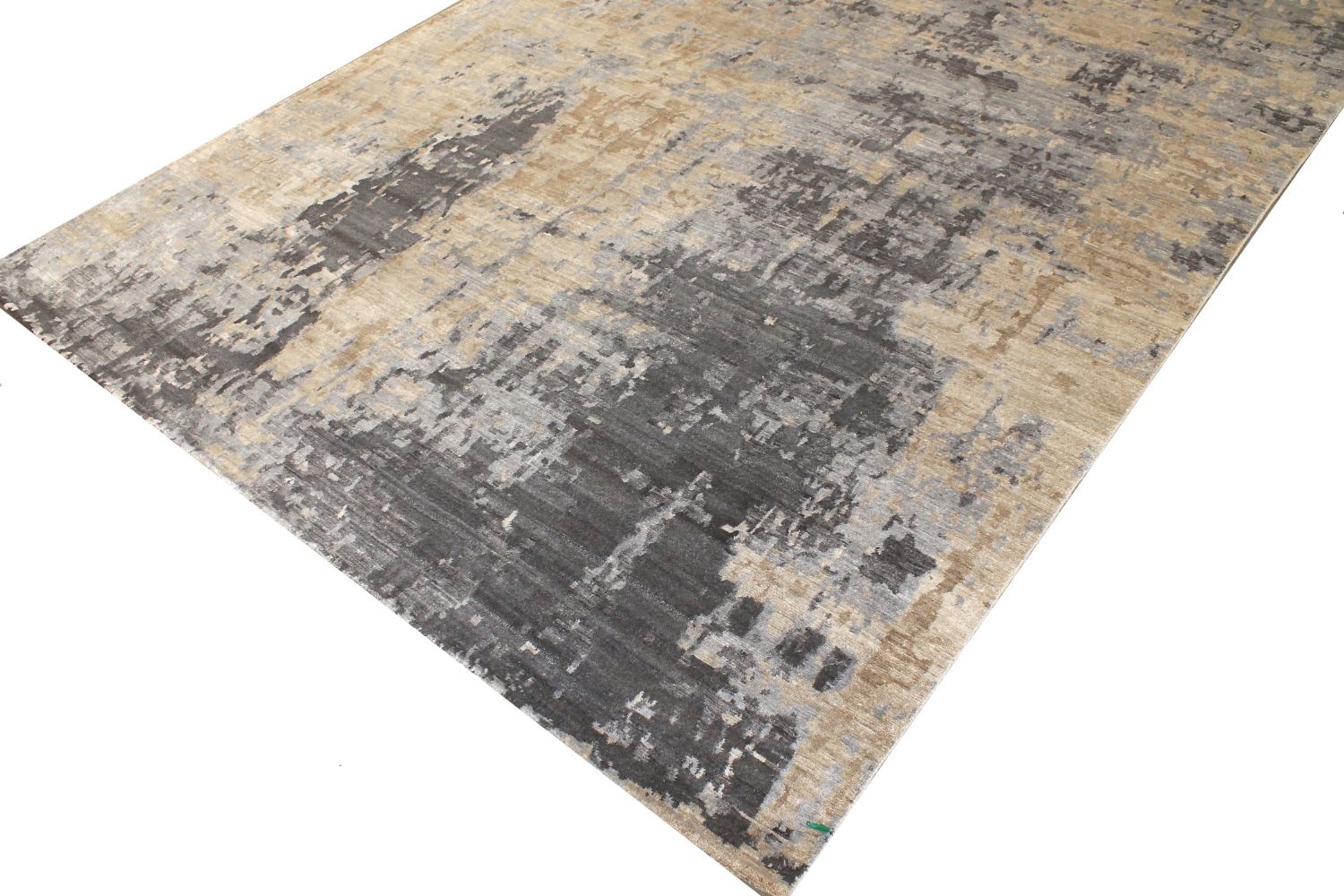 9x12 Modern Hand Knotted Wool & Viscose Area Rug - MR029181