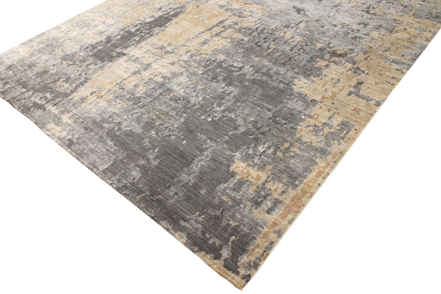 10x14 Modern Hand Knotted Wool & Viscose Area Rug - MR029182