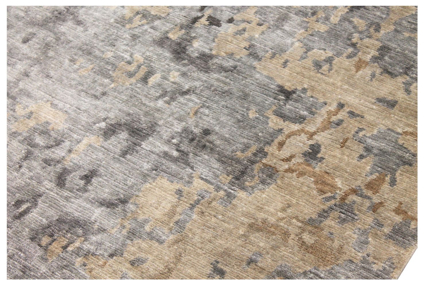 10x14 Modern Hand Knotted Wool & Viscose Area Rug - MR029182