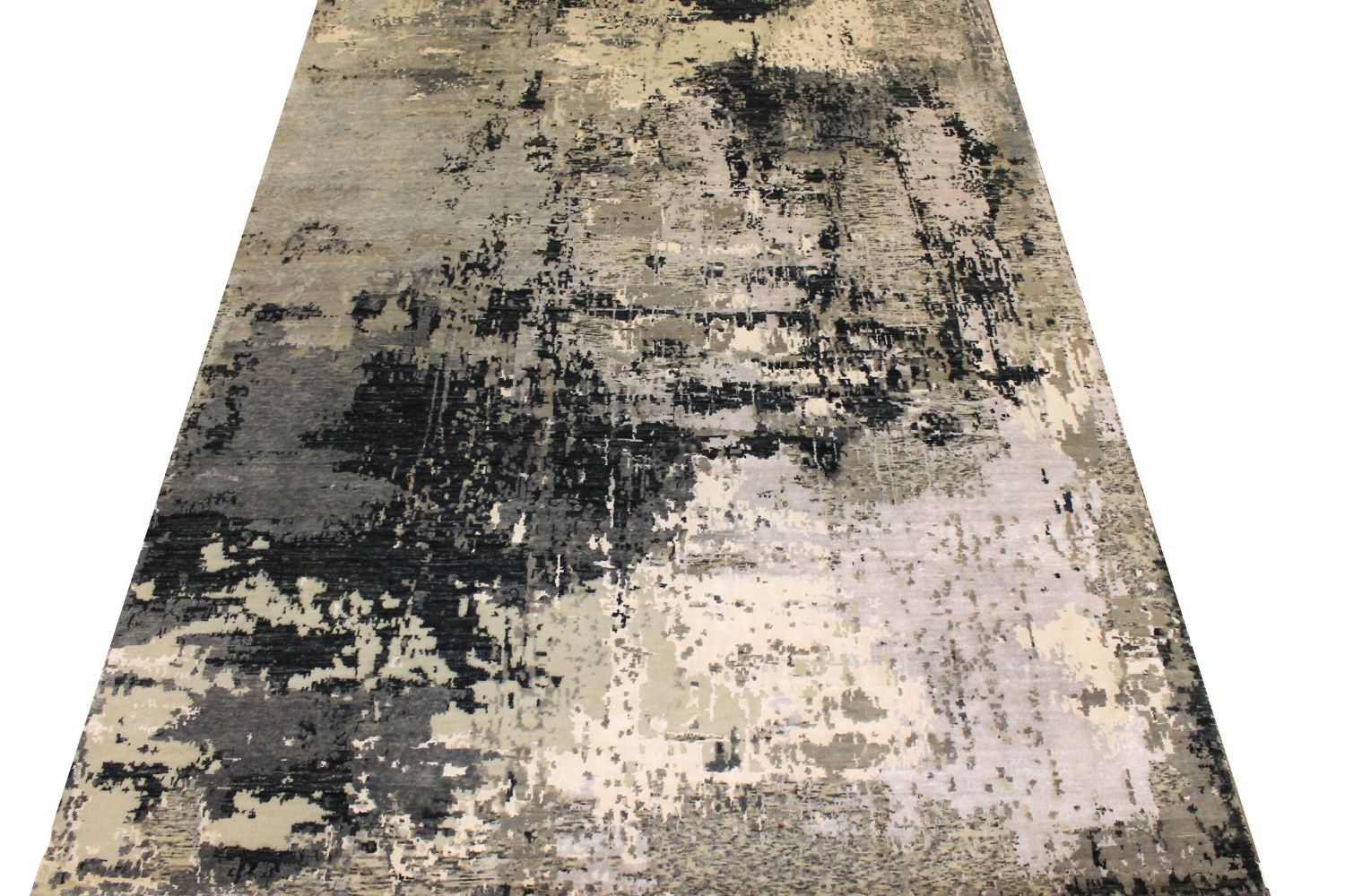 9x12 Modern Hand Knotted Wool & Viscose Area Rug - MR029183