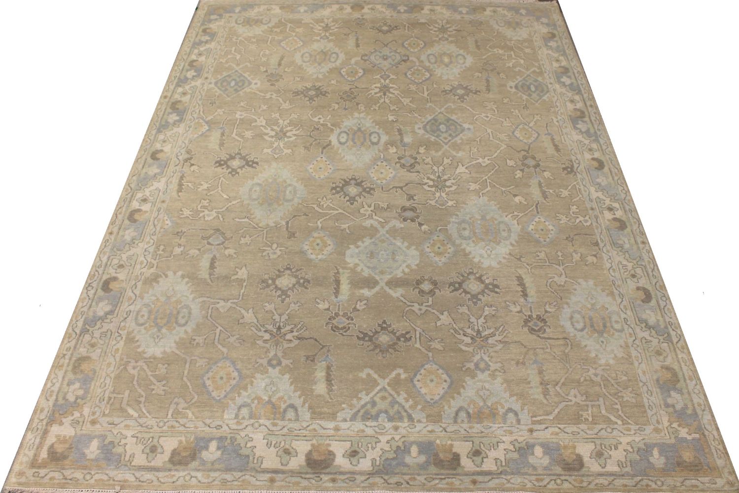 9x12 Oushak Hand Knotted Wool Area Rug - MR029190