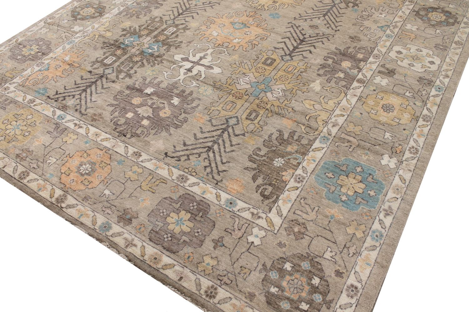 10x14 Oushak Hand Knotted Wool Area Rug - MR029233