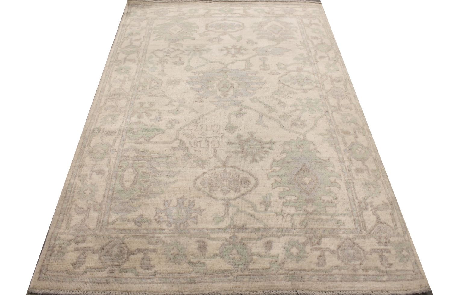 4x6 Oushak Hand Knotted Wool Area Rug - MR029244