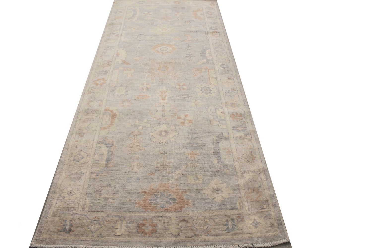 Wide Runner Oushak Hand Knotted Wool Area Rug - MR029251