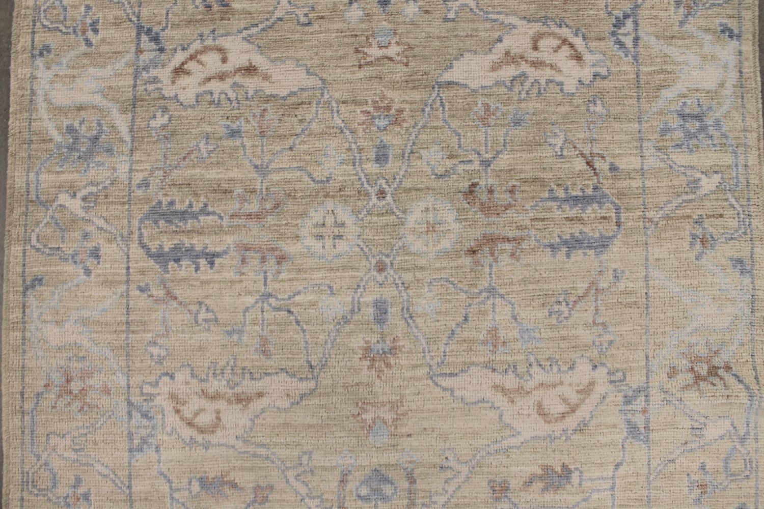 Wide Runner Oushak Hand Knotted Wool Area Rug - MR029255