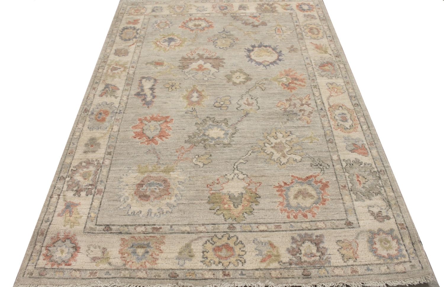 4x6 Oushak Hand Knotted Wool Area Rug - MR029256