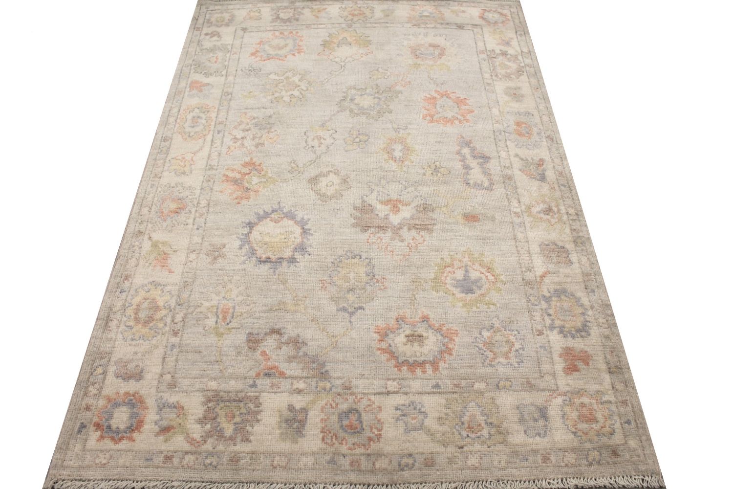 4x6 Oushak Hand Knotted Wool Area Rug - MR029256