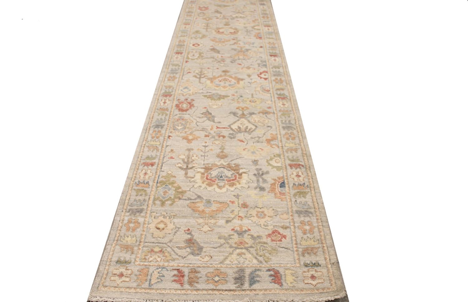 12 ft. Runner Oushak Hand Knotted Wool Area Rug - MR029261