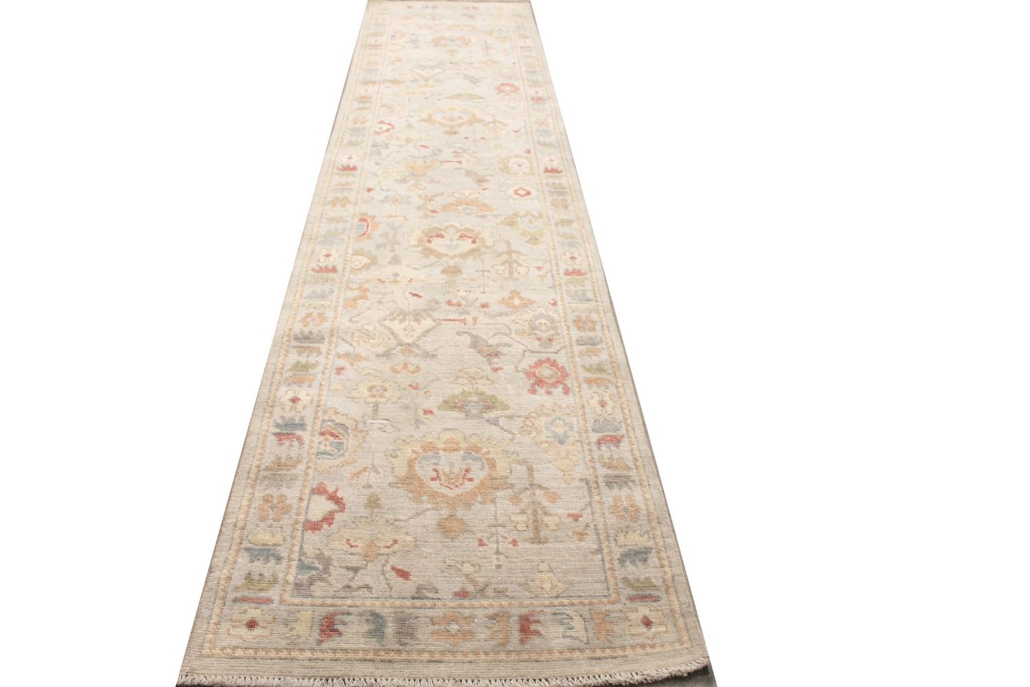 12 ft. Runner Oushak Hand Knotted Wool Area Rug - MR029261