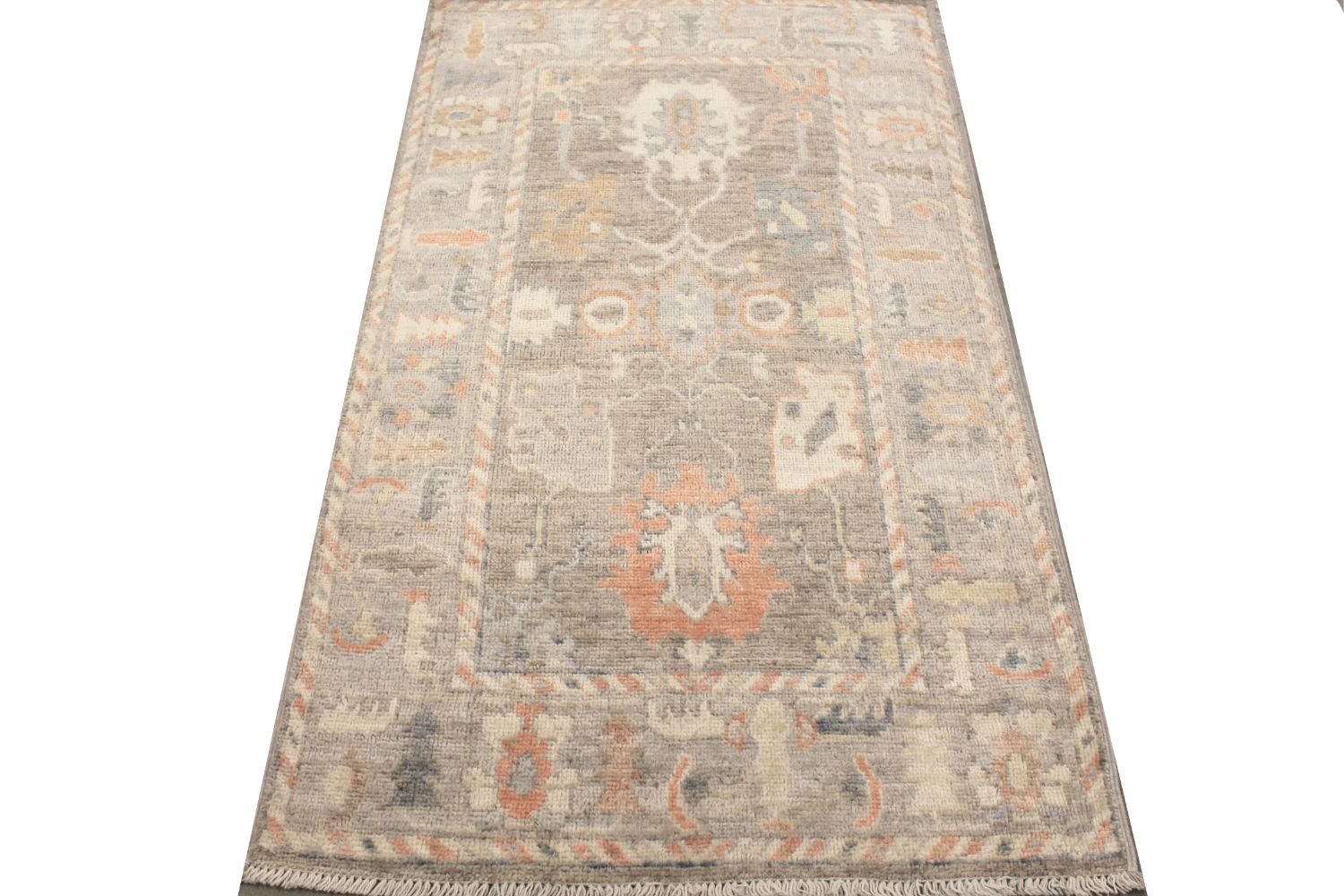 3x5 Oushak Hand Knotted Wool Area Rug - MR029266