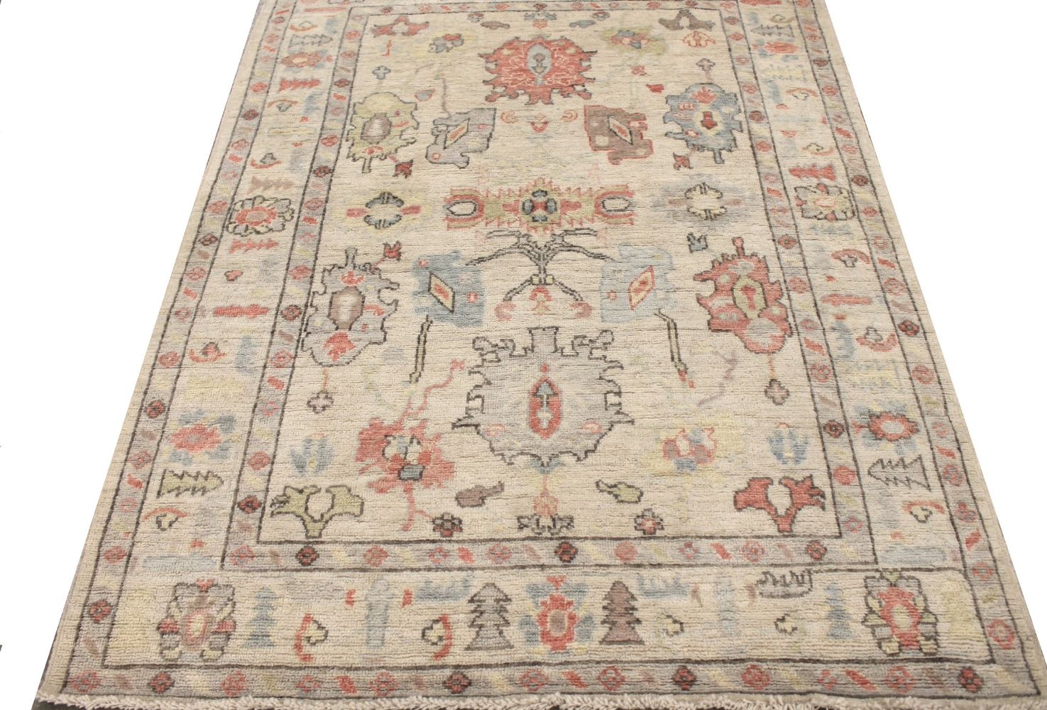 5x7/8 Oushak Hand Knotted Wool Area Rug - MR029269