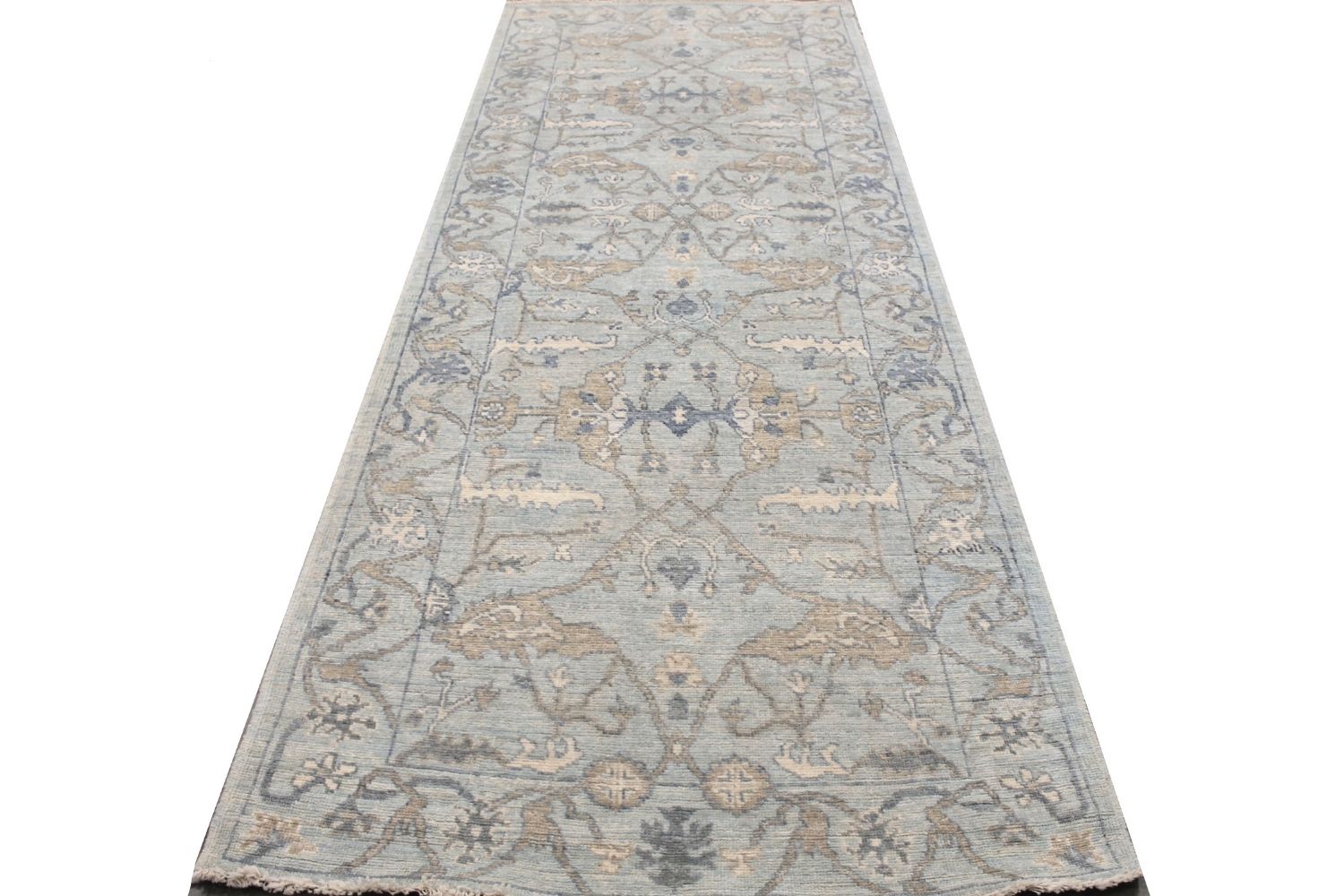 Wide Runner Oushak Hand Knotted Wool Area Rug - MR029272