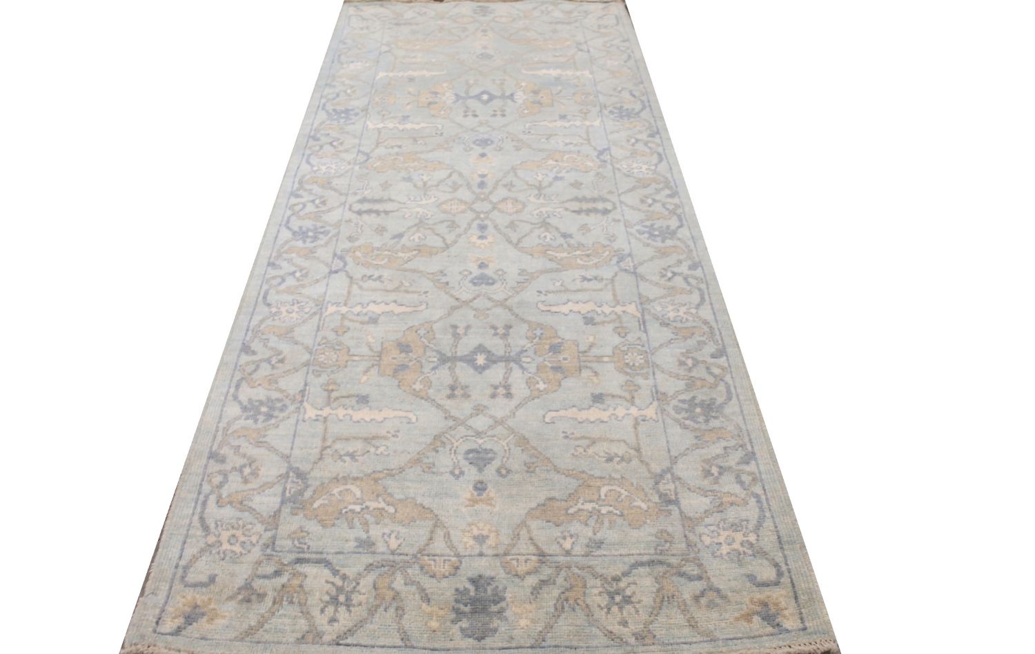 Wide Runner Oushak Hand Knotted Wool Area Rug - MR029272