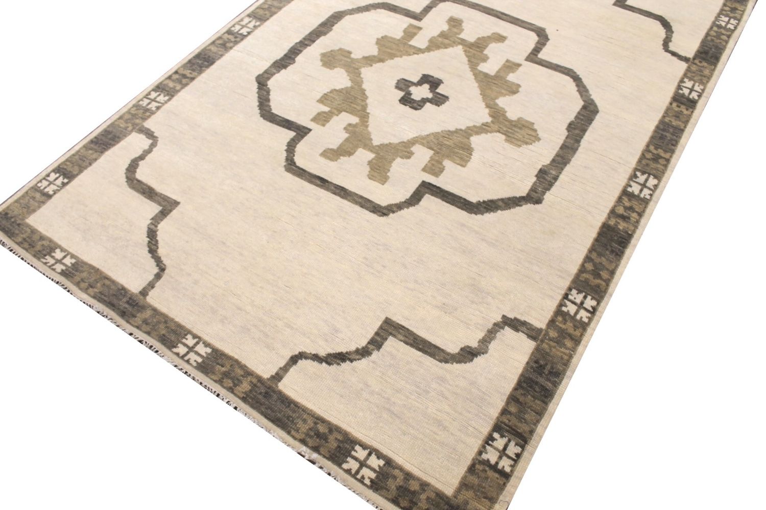 6x9 Oushak Hand Knotted Wool Area Rug - MR029299