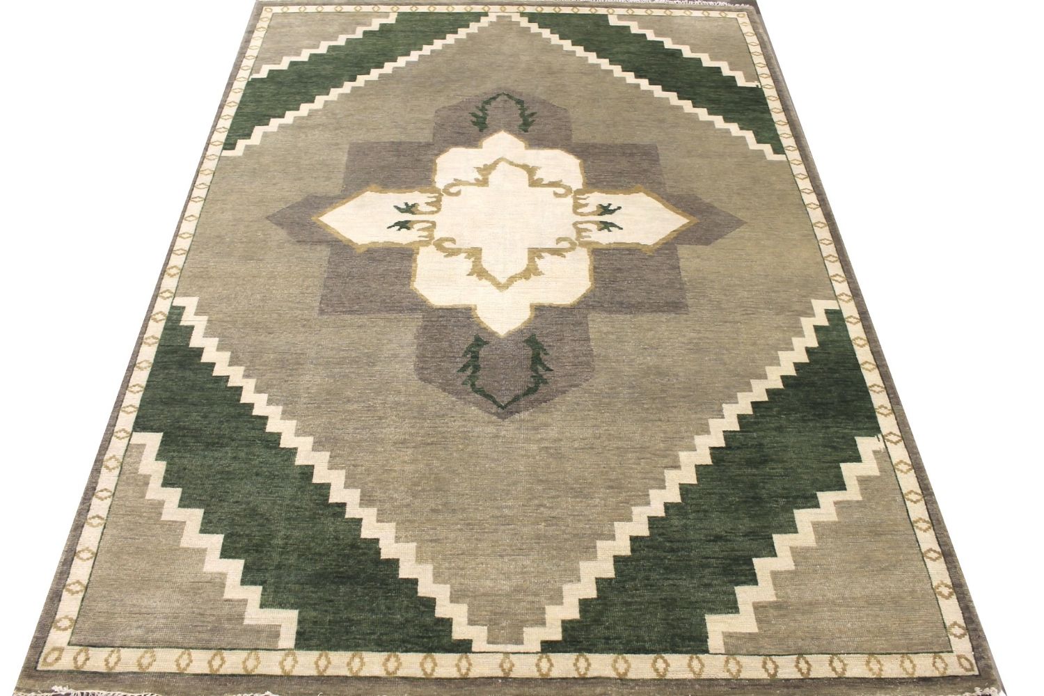 9x12 Oushak Hand Knotted Wool Area Rug - MR029303