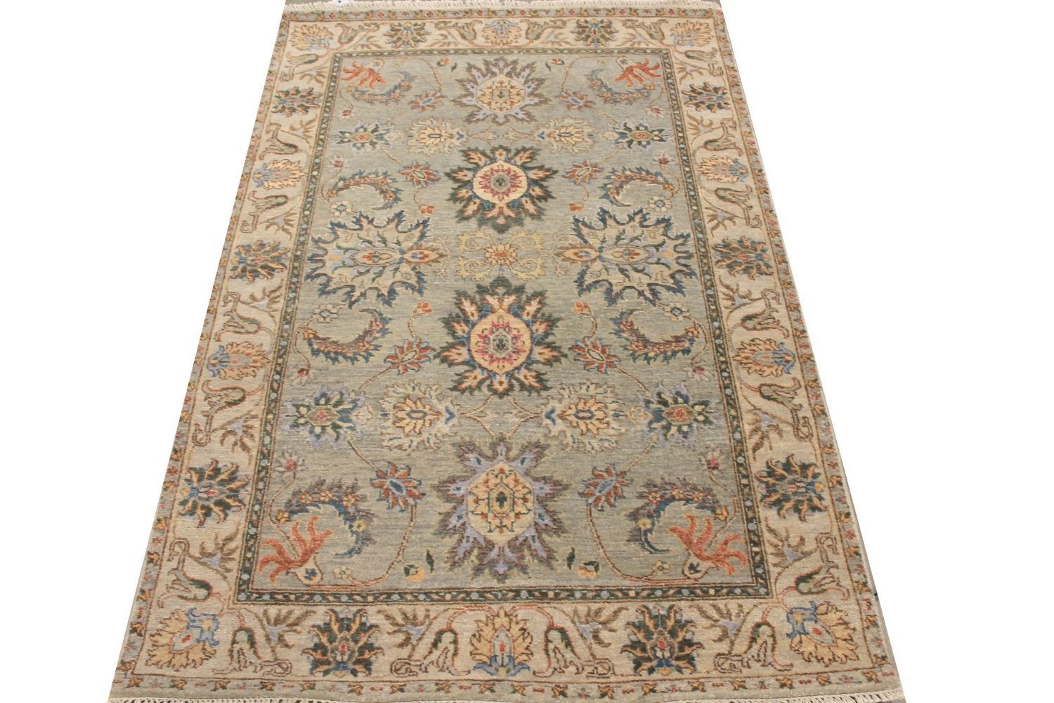 4x6 Traditional Hand Knotted Wool Area Rug - MR029305