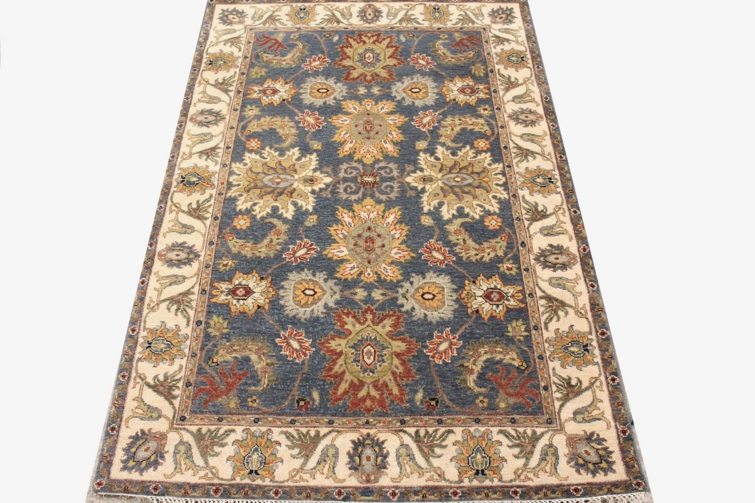 4x6 Traditional Hand Knotted Wool Area Rug - MR029322