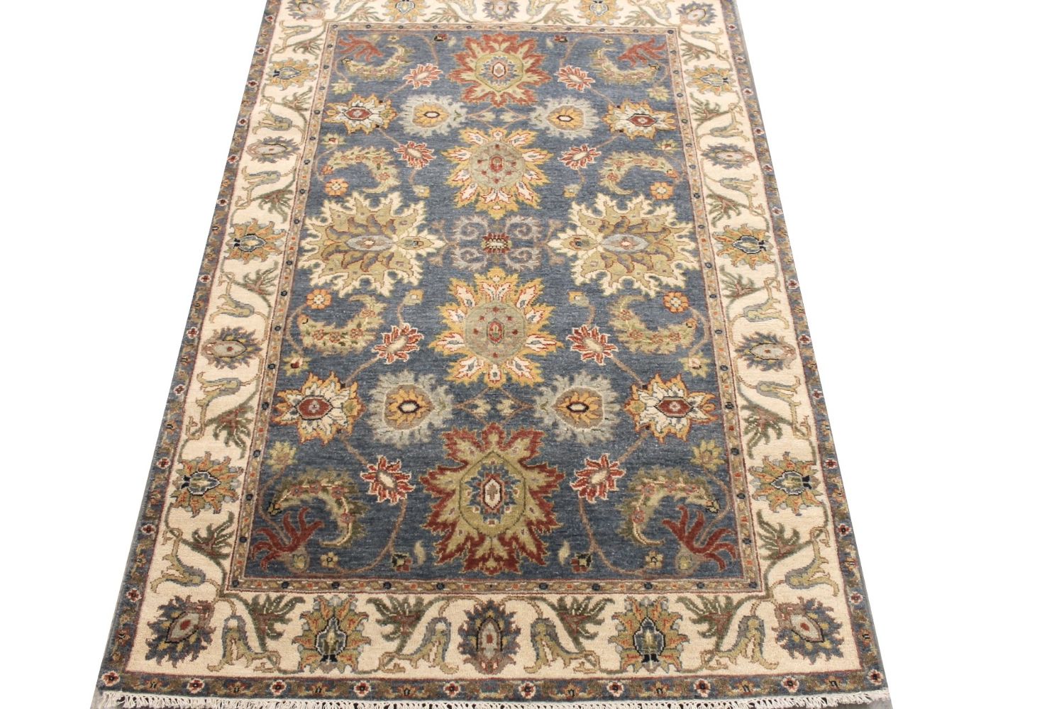 4x6 Traditional Hand Knotted Wool Area Rug - MR029322