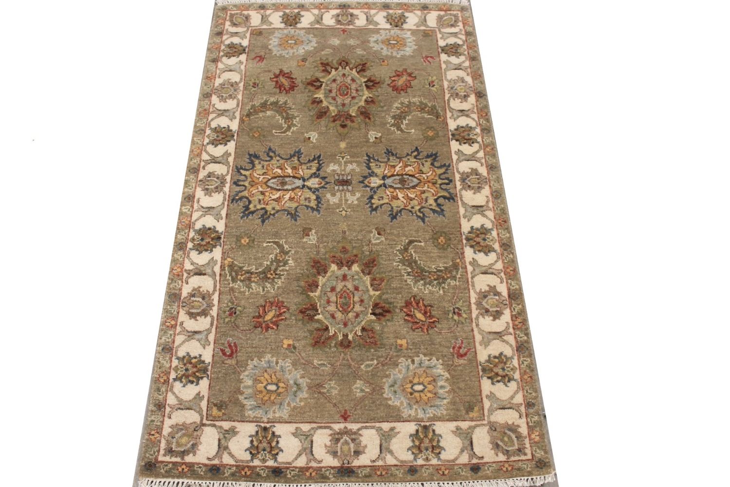 3x5 Traditional Hand Knotted Wool Area Rug - MR029323