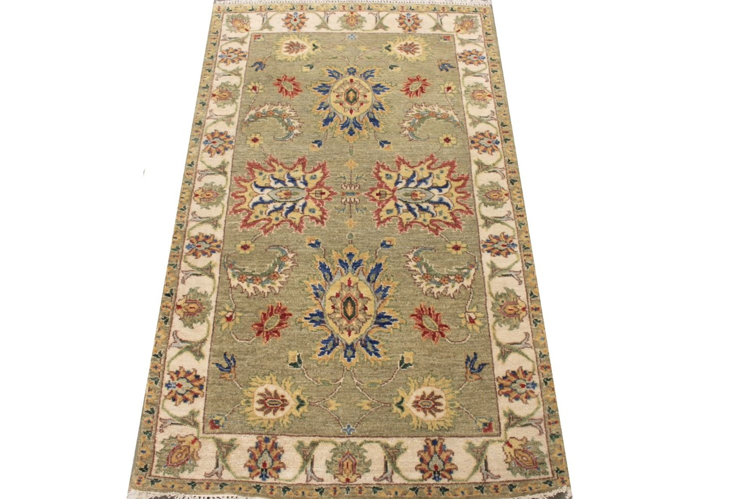 3x5 Traditional Hand Knotted Wool Area Rug - MR029325