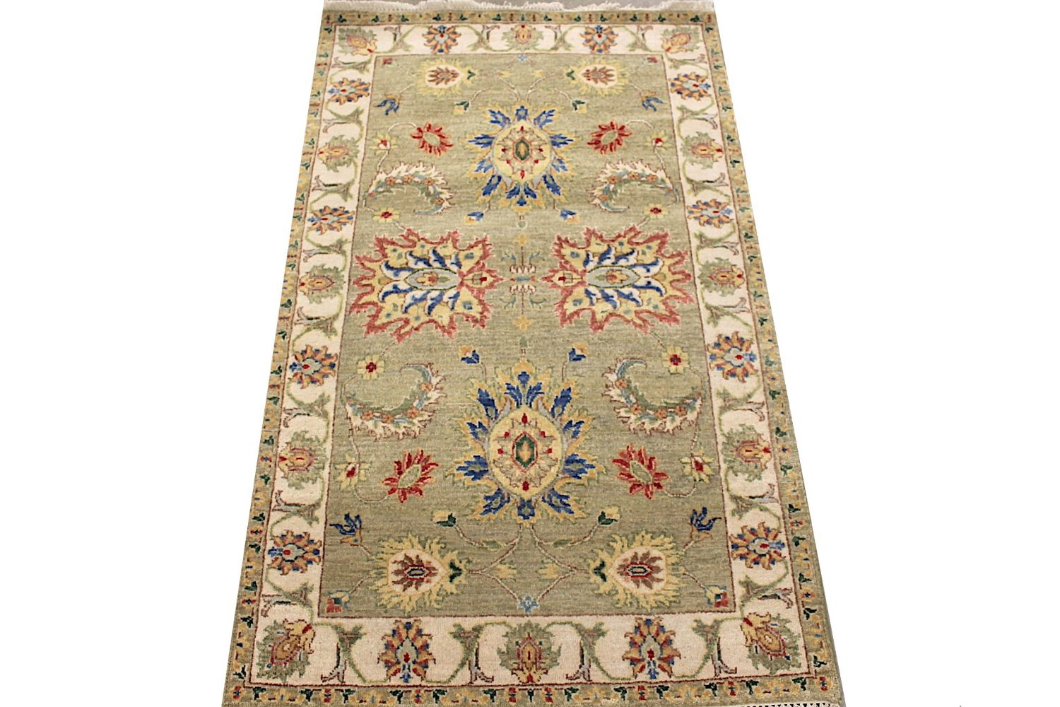 3x5 Traditional Hand Knotted Wool Area Rug - MR029325