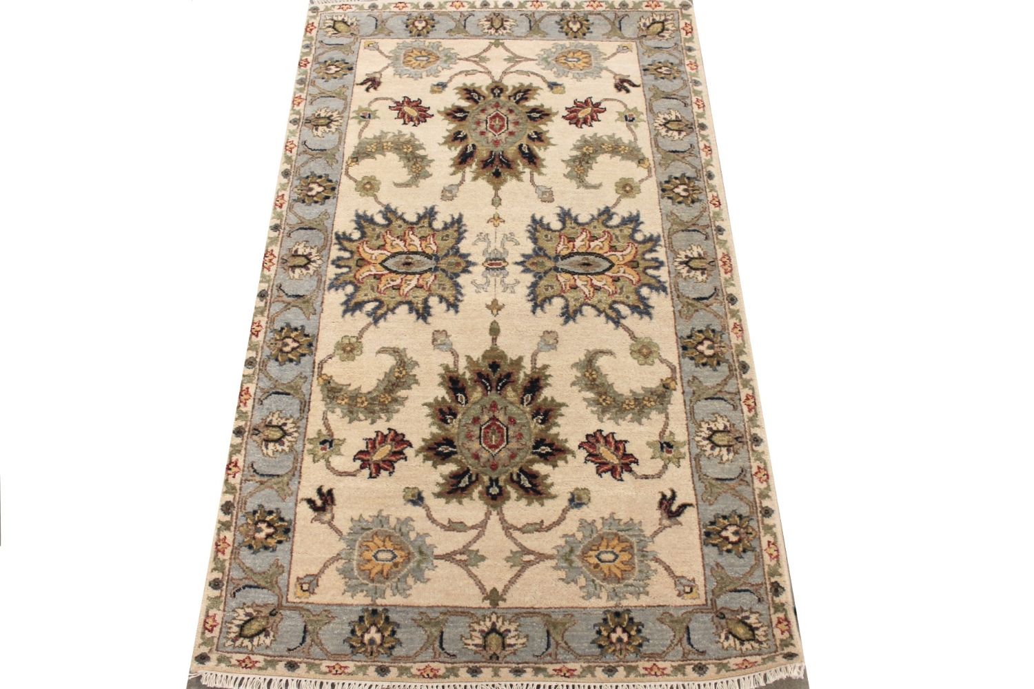 3x5 Traditional Hand Knotted Wool Area Rug - MR029327