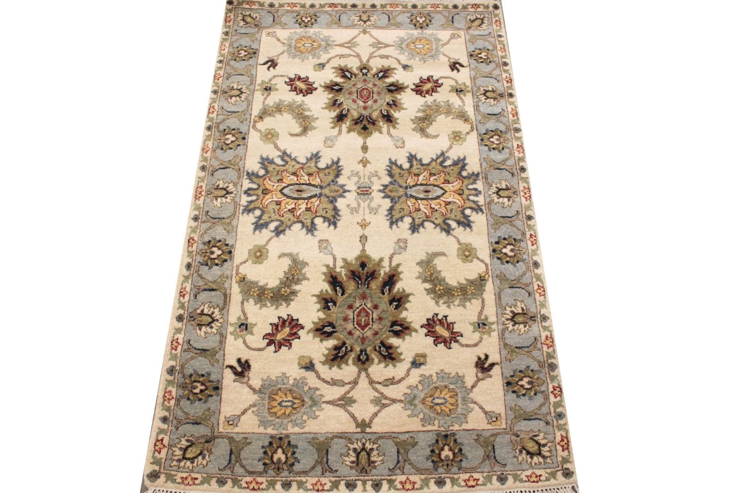 3x5 Traditional Hand Knotted Wool Area Rug - MR029327