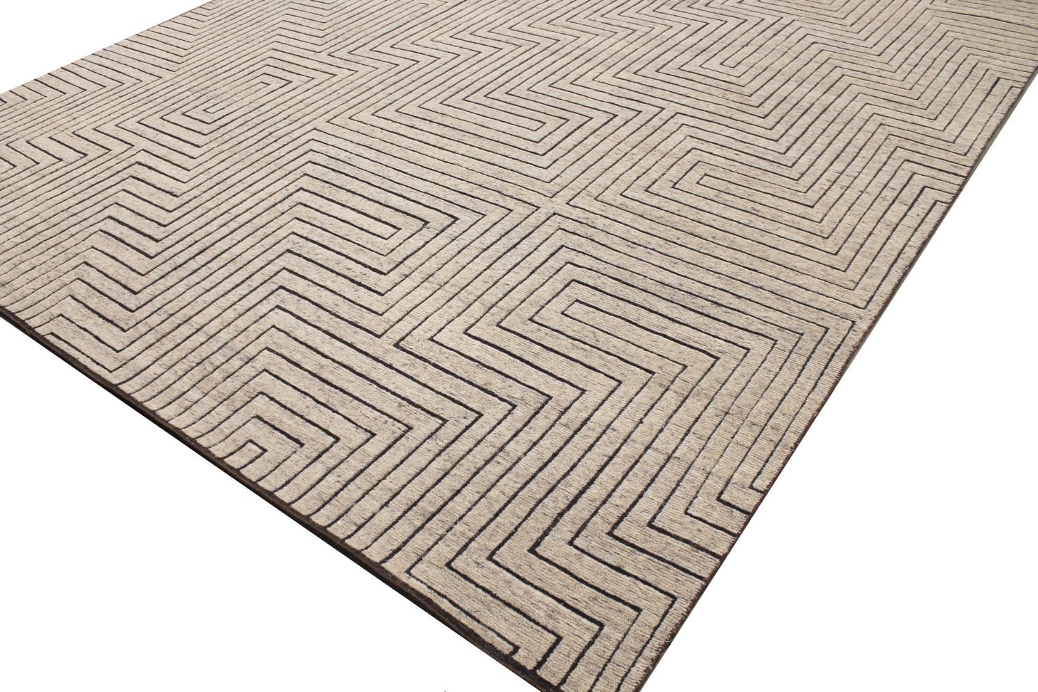 OVERSIZE Casual Hand Knotted Wool Area Rug - MR029331