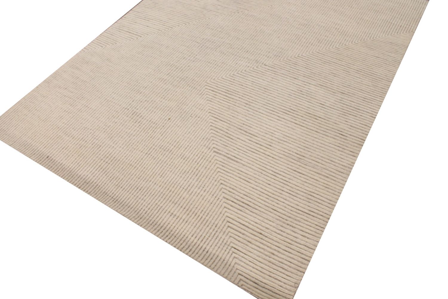 8x10 Casual Hand Knotted Wool Area Rug - MR029343