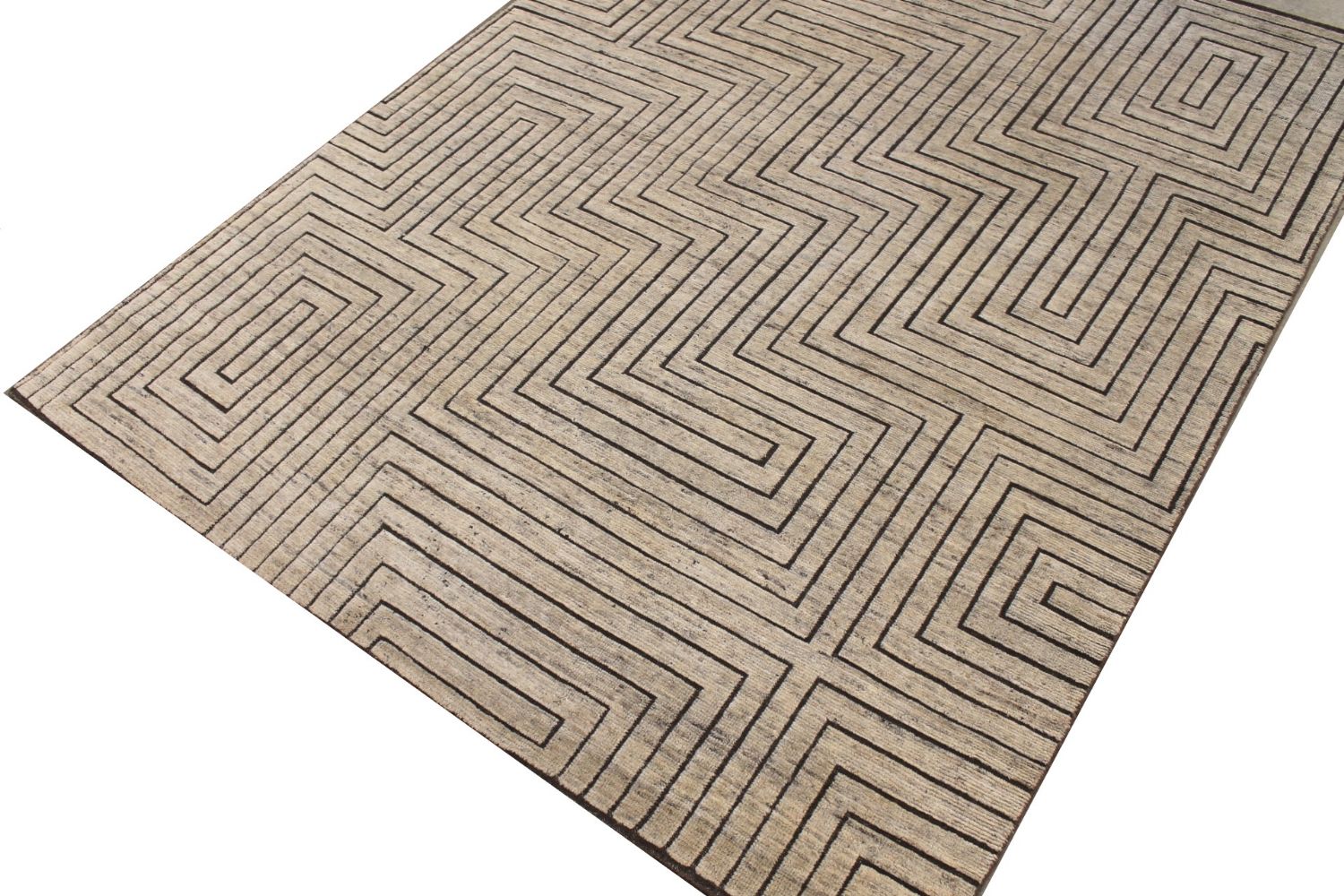 8x10 Casual Hand Knotted Wool Area Rug - MR029345