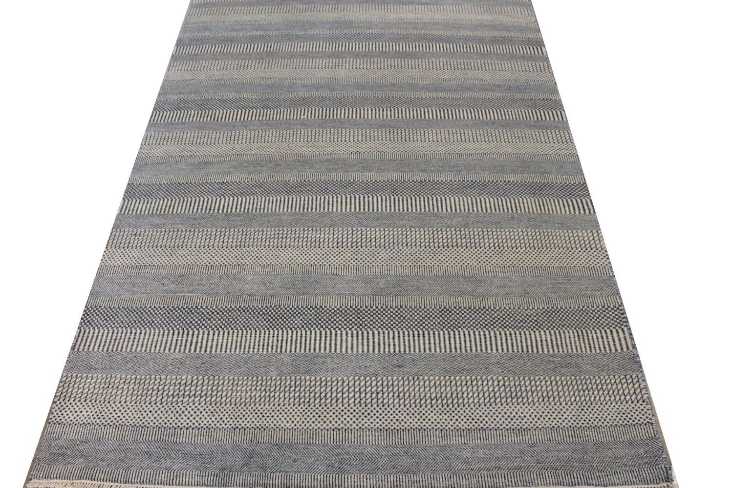 6x9 Casual Hand Knotted Wool Area Rug - MR029365