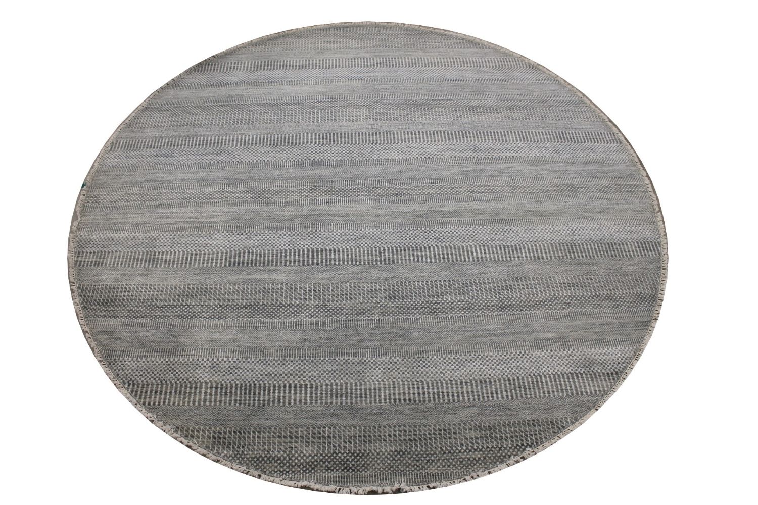 8 ft. Round & Square Casual Hand Knotted Wool Area Rug - MR029367