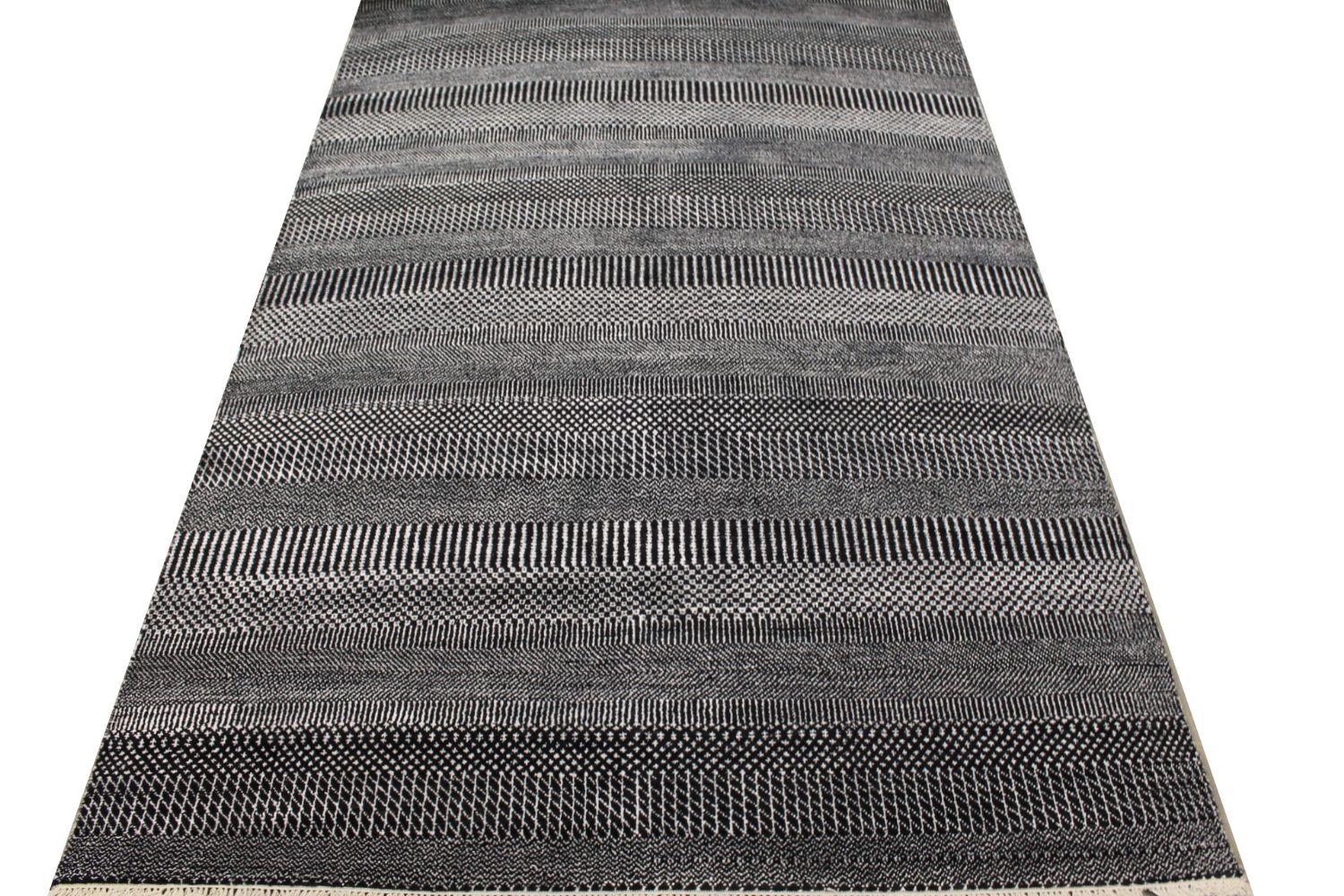 5x7/8 Casual Hand Knotted Wool Area Rug - MR029369