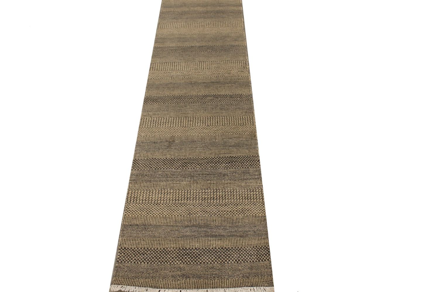 12 ft. Runner Casual Hand Knotted Wool Area Rug - MR029372