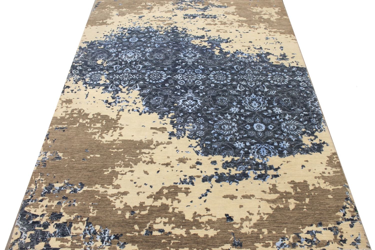 9x12 Transitional Hand Knotted Wool Area Rug - MR029376