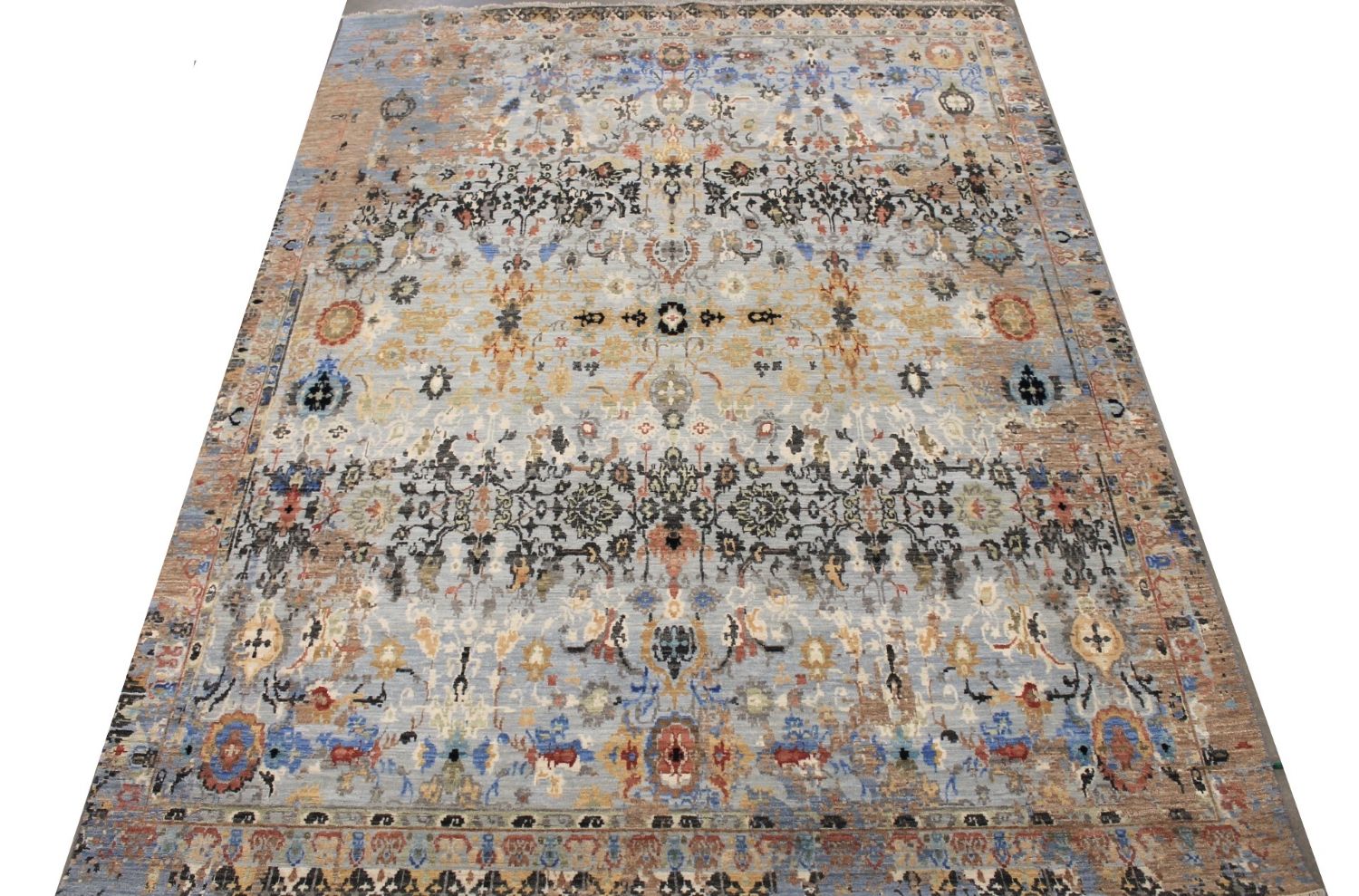 8x10 Transitional Hand Knotted Wool Area Rug - MR029379