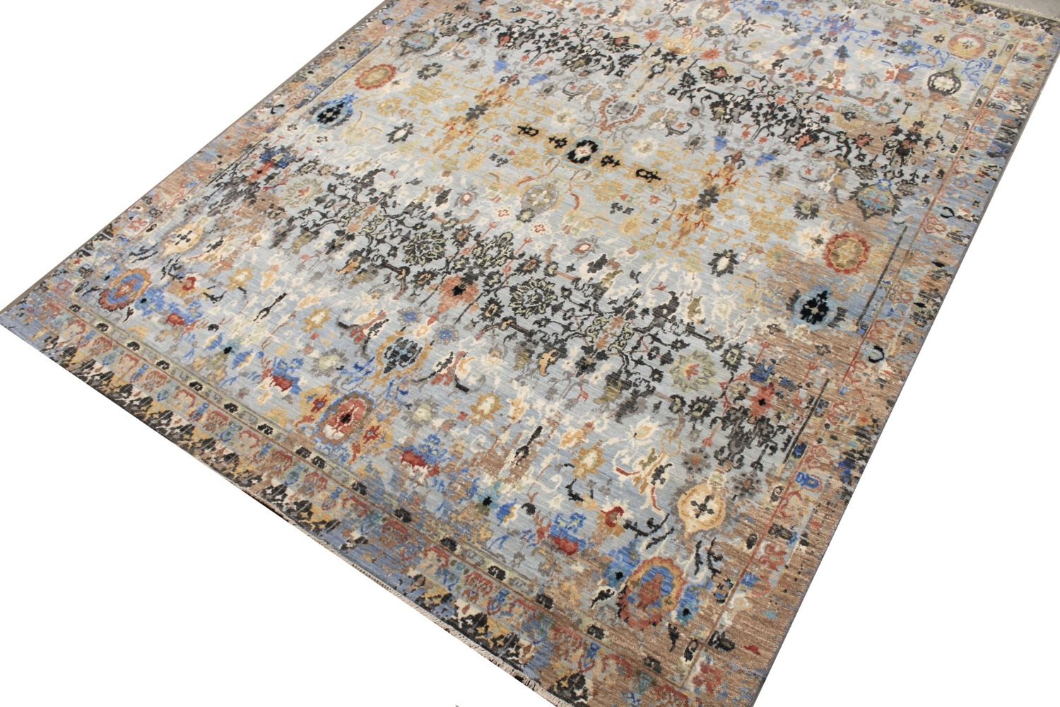 8x10 Transitional Hand Knotted Wool Area Rug - MR029379