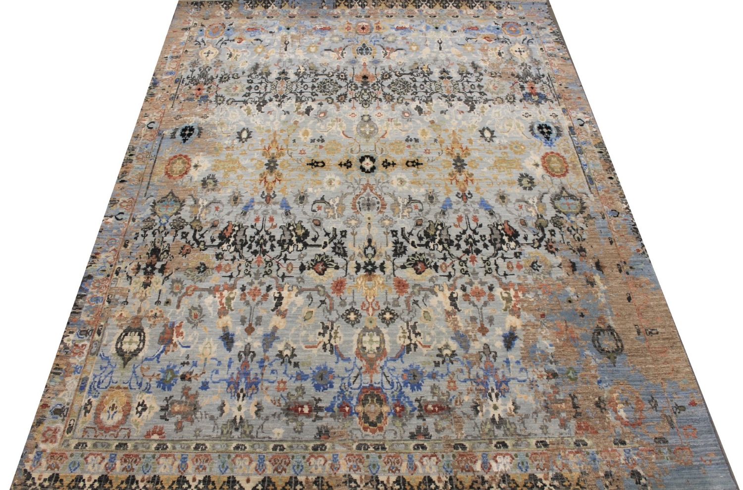 8x10 Transitional Hand Knotted Wool Area Rug - MR029379