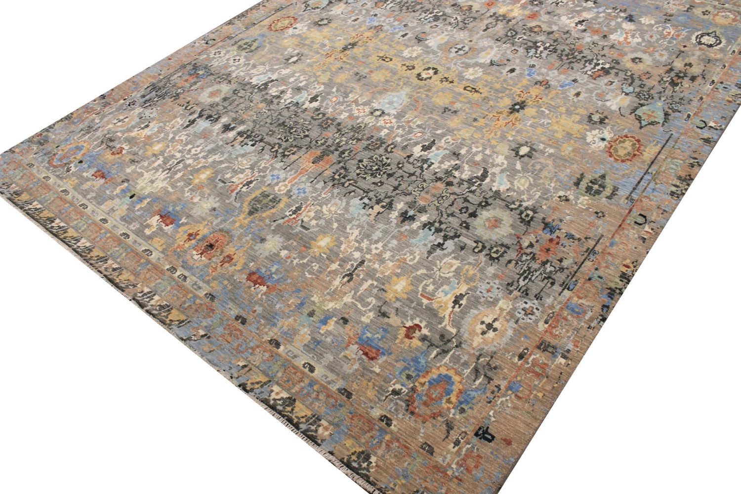 9x12 Transitional Hand Knotted Wool Area Rug - MR029380