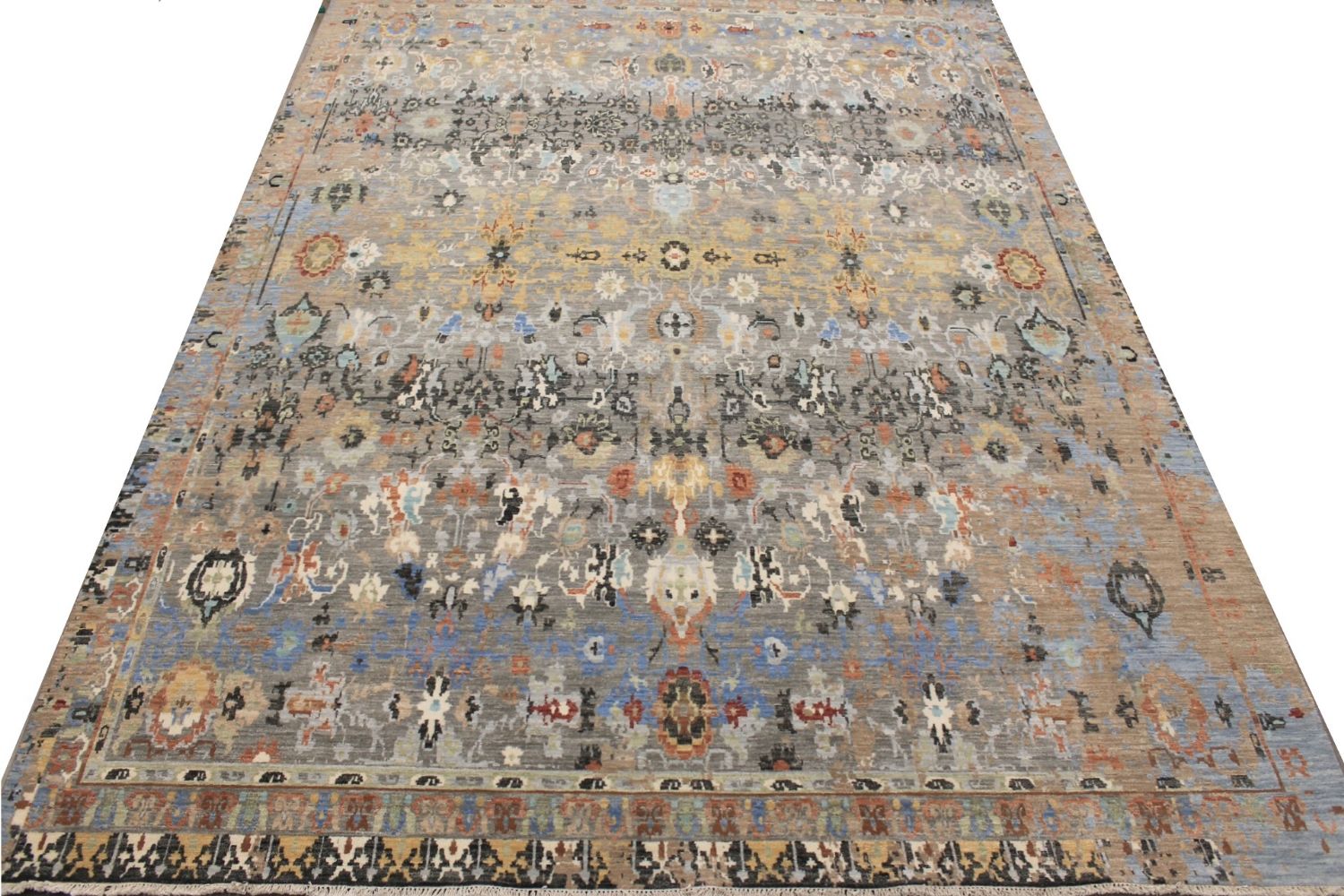 9x12 Transitional Hand Knotted Wool Area Rug - MR029380