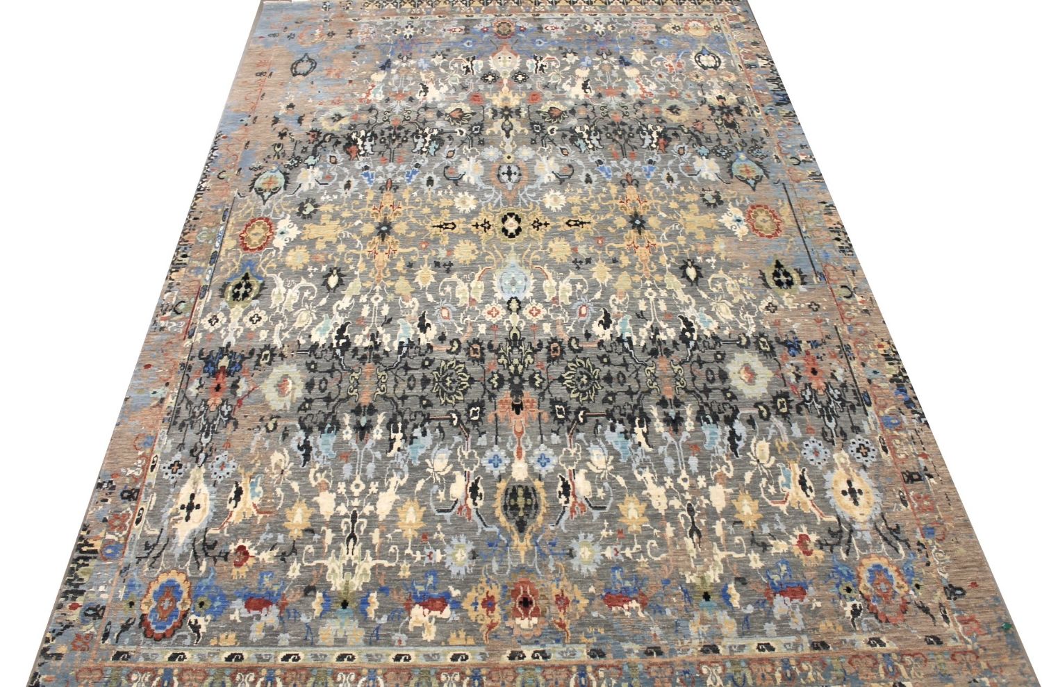 10x14 Transitional Hand Knotted Wool Area Rug - MR029381