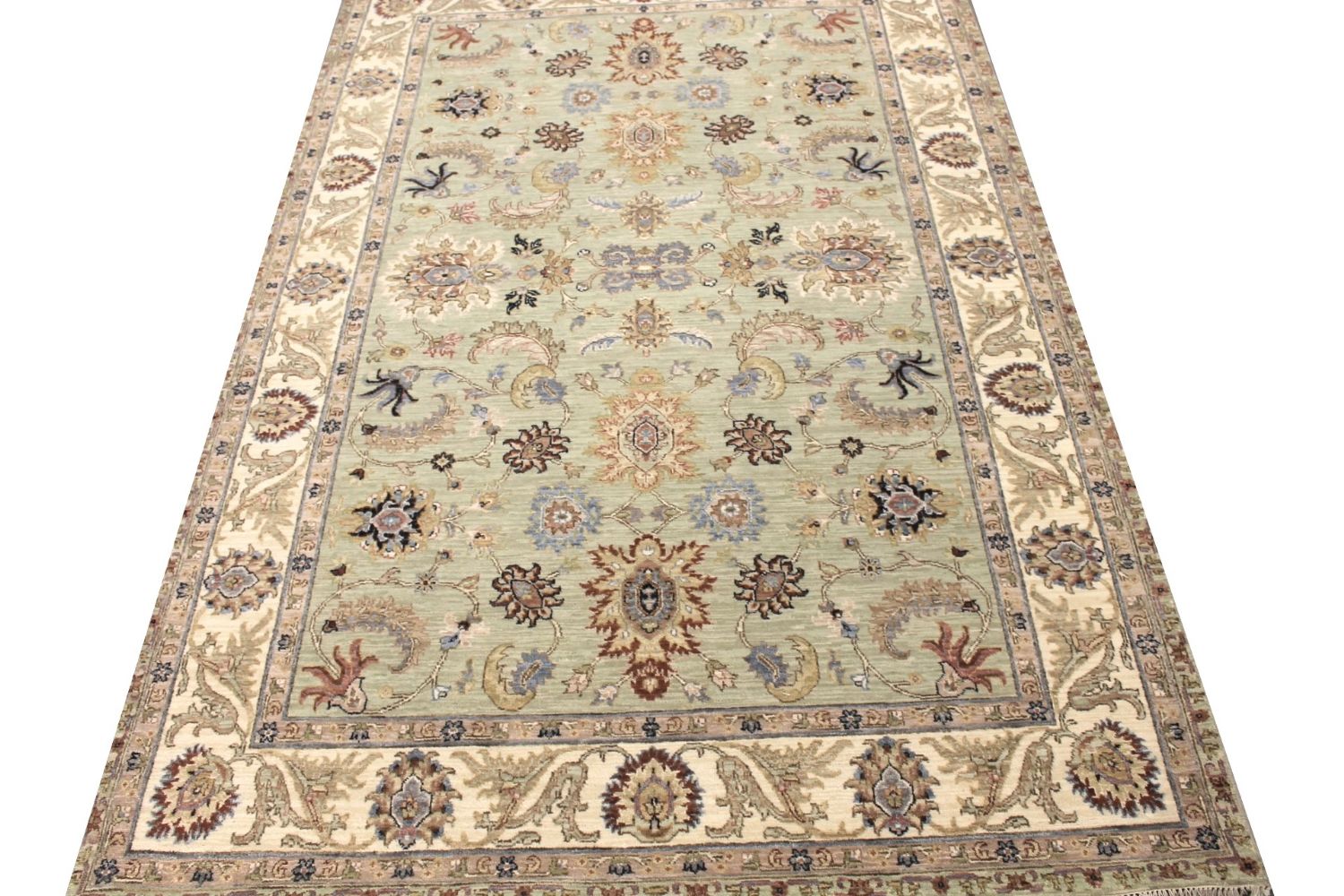 6x9 Traditional Hand Knotted Wool Area Rug - MR029392