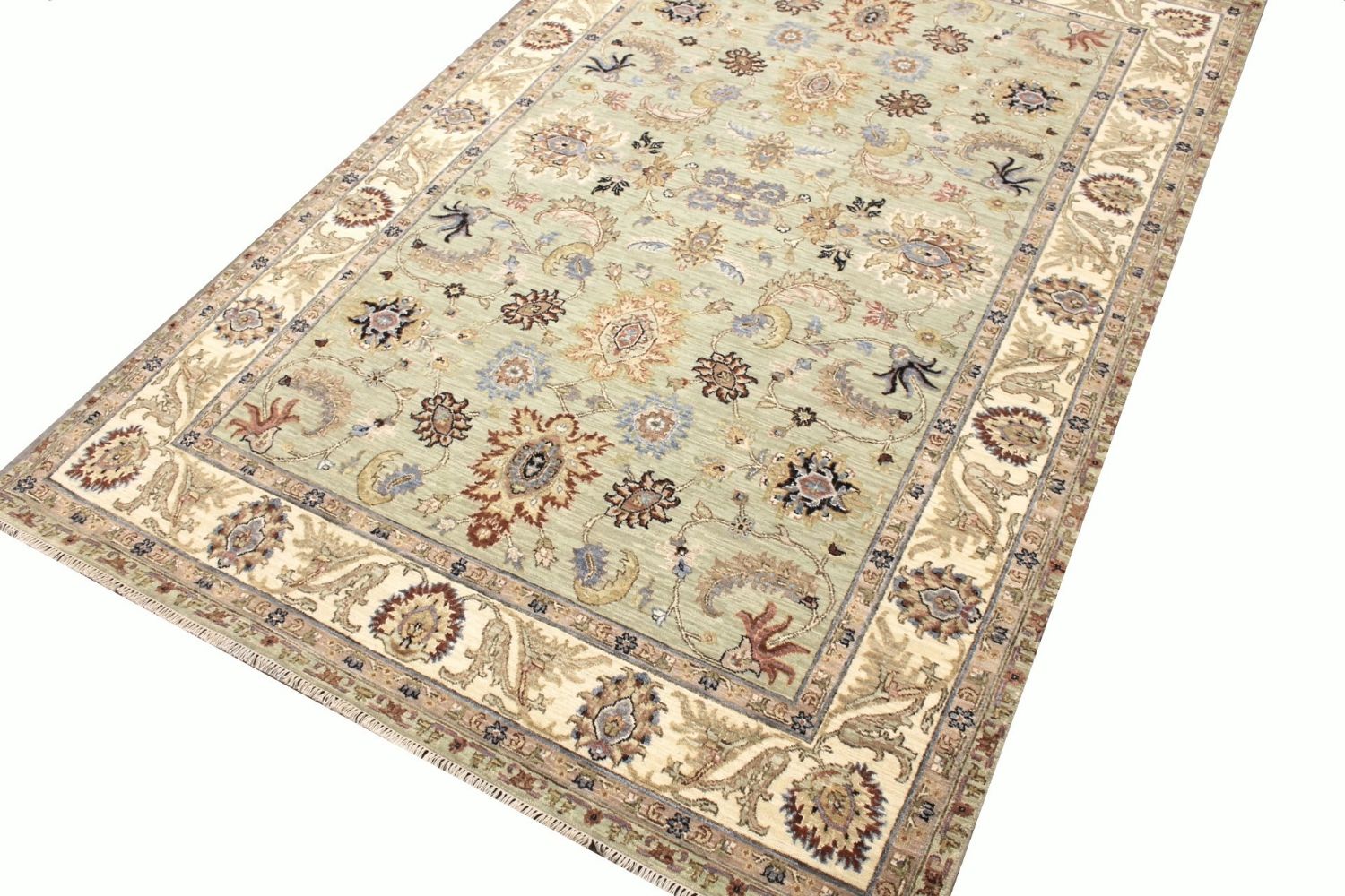 6x9 Traditional Hand Knotted Wool Area Rug - MR029392