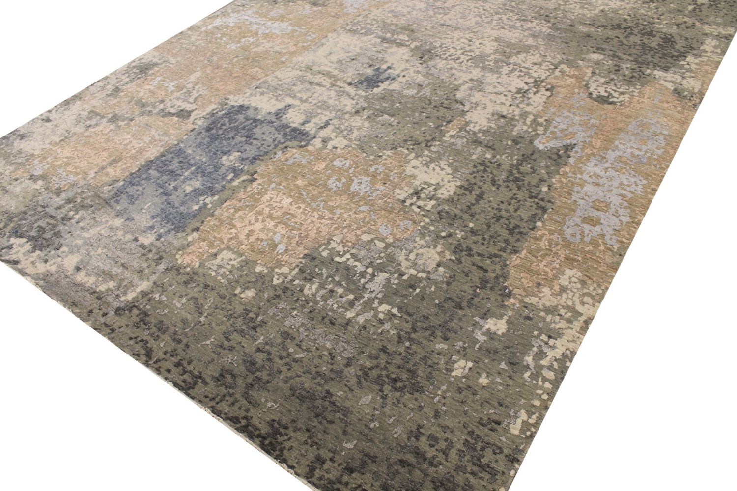 10x14 Modern Hand Knotted Wool Area Rug - MR029400