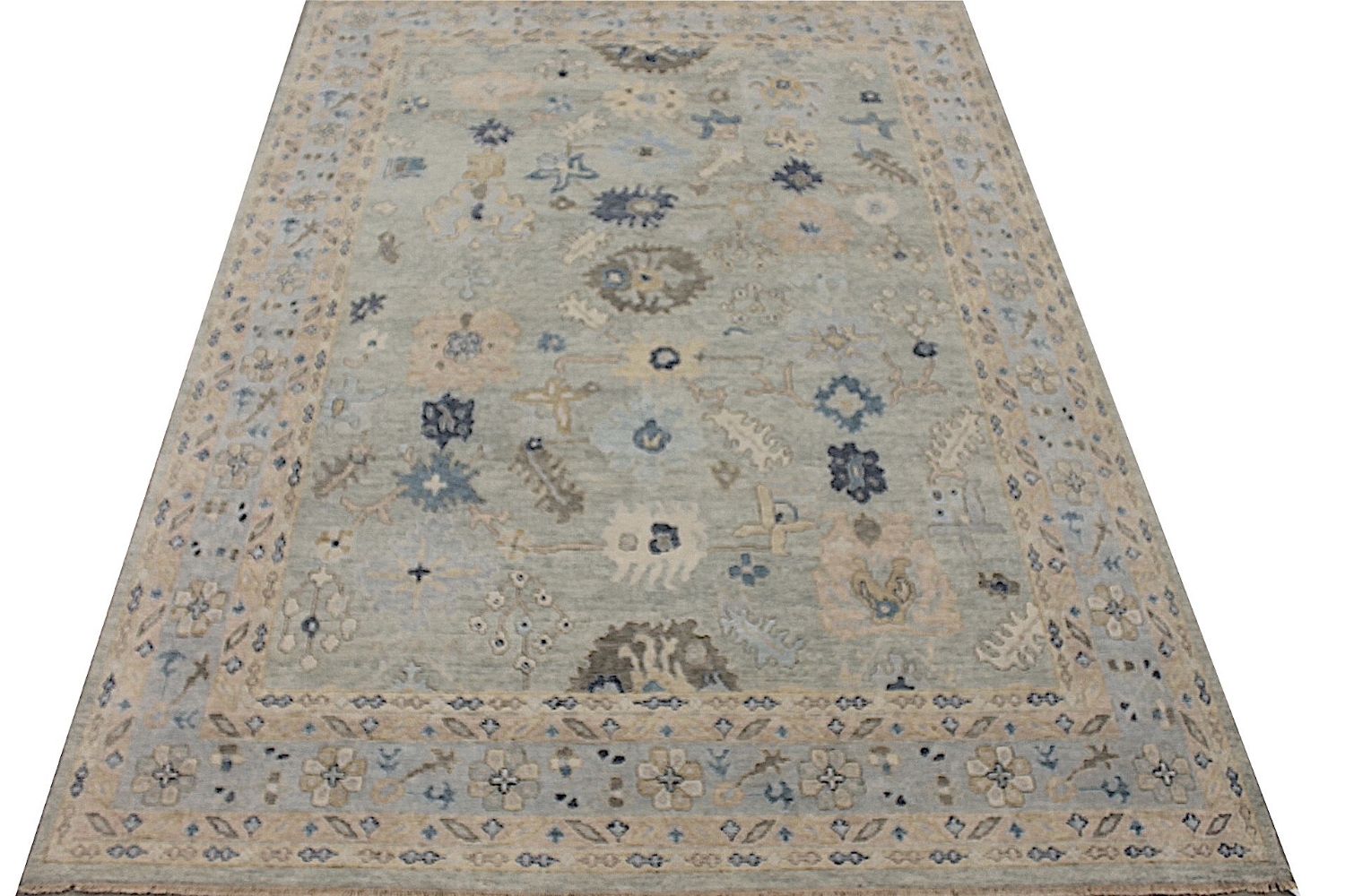 9x12 Oushak Hand Knotted Wool Area Rug - MR029424