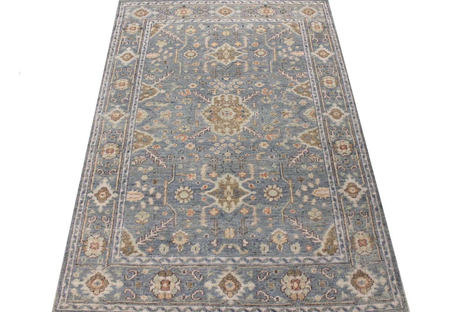 4x6 Oushak Hand Knotted Wool Area Rug - MR029431