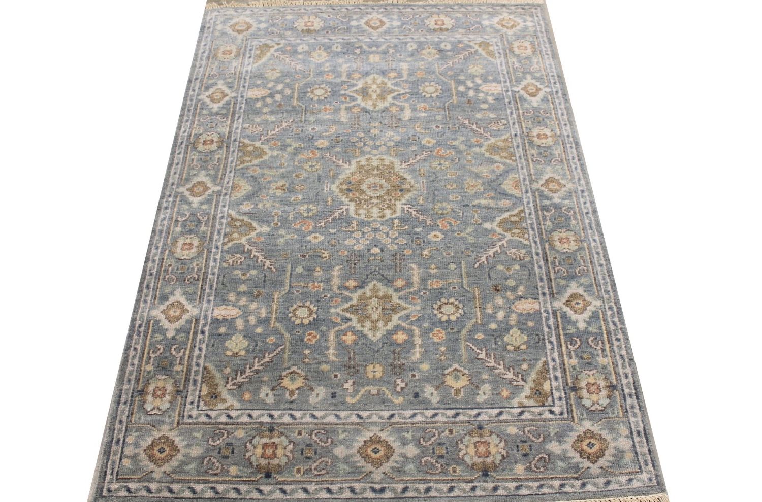 4x6 Oushak Hand Knotted Wool Area Rug - MR029431