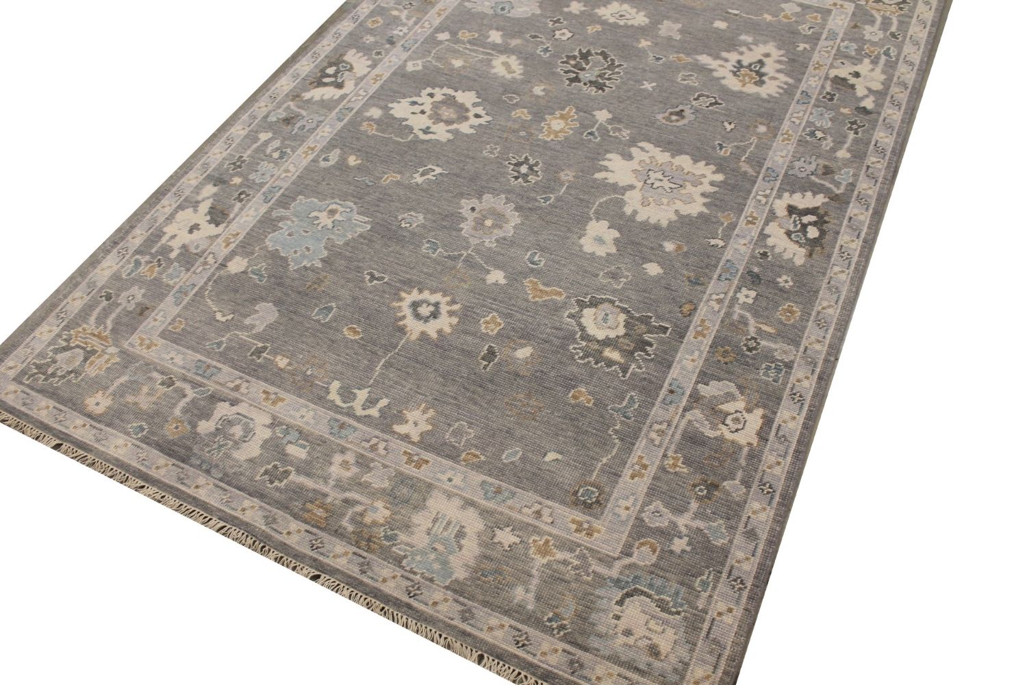 6x9 Oushak Hand Knotted Wool Area Rug - MR029433